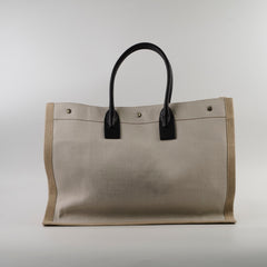 Saint Laurent Rive Gauche Large Tote Beige