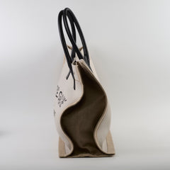 Saint Laurent Rive Gauche Large Tote Beige