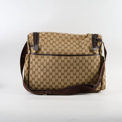 Gucci GG Surpreme Canvas Diaper Bag Brown