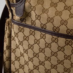 Gucci GG Surpreme Canvas Diaper Bag Brown