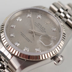 Rolex Datejust 36mm Diamond Dial Watch
