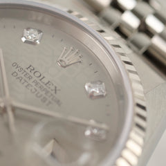Rolex Datejust 36mm Diamond Dial Watch