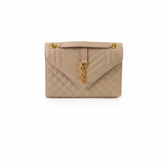 Saint Laurent Medium Envelope Bag Beige