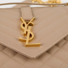 Saint Laurent Medium Envelope Bag Beige