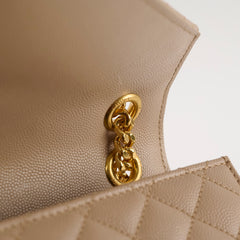 Saint Laurent Medium Envelope Bag Beige