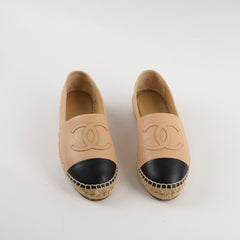 Chanel Espadrilles Shoes Beige Women Size 37