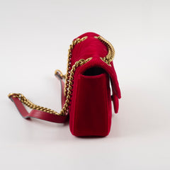 Gucci Mini Marmont Velvet Red