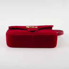 Gucci Mini Marmont Velvet Red
