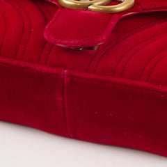 Gucci Mini Marmont Velvet Red