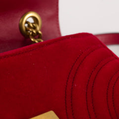 Gucci Mini Marmont Velvet Red