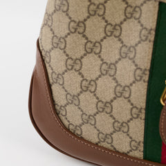 Gucci Small Jackie 1961 Webbing - Trimmed Coat - Canvas Shoulder Bag