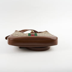 Gucci Small Jackie 1961 Webbing - Trimmed Coat - Canvas Shoulder Bag