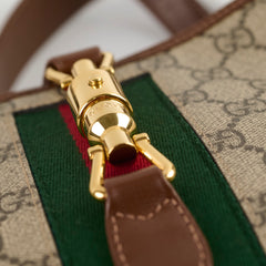 Gucci Small Jackie 1961 Webbing - Trimmed Coat - Canvas Shoulder Bag