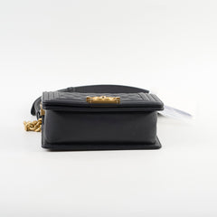 Chanel Small Boy Caviar Black Microchipped