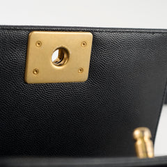 Chanel Small Boy Caviar Black Microchipped