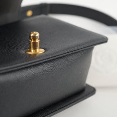 Chanel Small Boy Caviar Black Microchipped