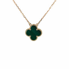 Van Cleef & Arpels Vintage Alhambra Malachite Necklace