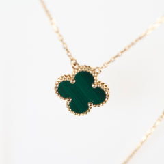 Van Cleef & Arpels Vintage Alhambra Malachite Necklace