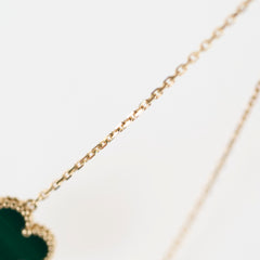 Van Cleef & Arpels Vintage Alhambra Malachite Necklace