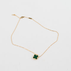 Van Cleef & Arpels Vintage Alhambra Malachite Necklace