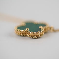 Van Cleef & Arpels Vintage Alhambra Malachite Necklace