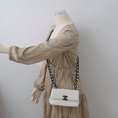 Chanel Seasonal Rectangular Mini Caviar White