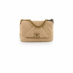 Chanel 19 Beige Small