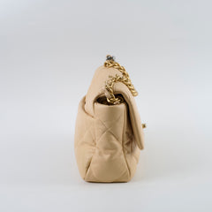 Chanel 19 Beige Small