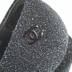 Chanel Black/Grey Glitter Cap Toe Platform Pump Size 37.5