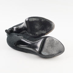 Chanel Black/Grey Glitter Cap Toe Platform Pump Size 37.5