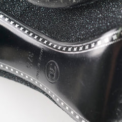 Chanel Black/Grey Glitter Cap Toe Platform Pump Size 37.5