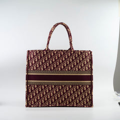 Christian Dior Book Tote Large Red Dior Oblique