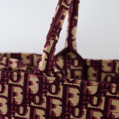 Christian Dior Book Tote Large Red Dior Oblique