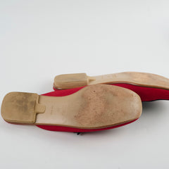 Prada Mules Navy Blue/Red Size 39