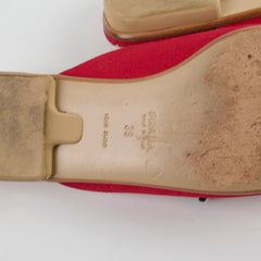 Prada Mules Navy Blue/Red Size 39