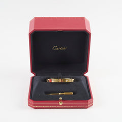 Cartier 4 Diamonds Yellow Gold Love Bracelet Size 16