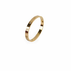 Cartier 4 Diamonds Yellow Gold Love Bracelet Size 16