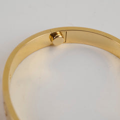 Cartier 4 Diamonds Yellow Gold Love Bracelet Size 16