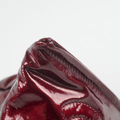 Chanel Dumpling Burgundy Patent Wristlet Bag