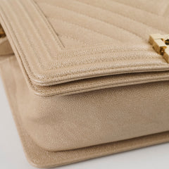 Chanel Medium Boy Caviar Champagne Gold