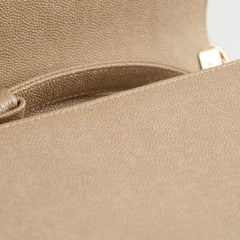 Chanel Medium Boy Caviar Champagne Gold