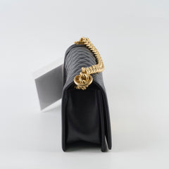 Chanel Caviar Old Medium Boy Black Series 28