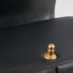 Chanel Caviar Old Medium Boy Black Series 28