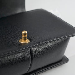 Chanel Caviar Old Medium Boy Black Series 28