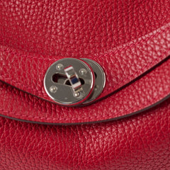 Hermes Lindy 26 Clemence Rouge Casaque X Stamp