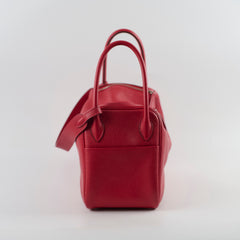 Hermes Lindy 26 Clemence Rouge Casaque X Stamp