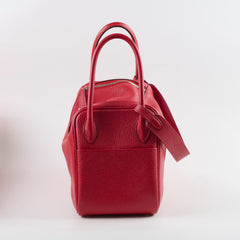 Hermes Lindy 26 Clemence Rouge Casaque X Stamp