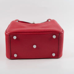 Hermes Lindy 26 Clemence Rouge Casaque X Stamp