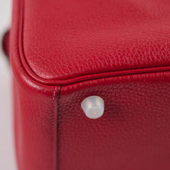 Hermes Lindy 26 Clemence Rouge Casaque X Stamp