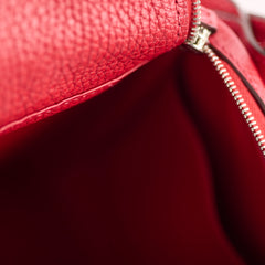 Hermes Lindy 26 Clemence Rouge Casaque X Stamp